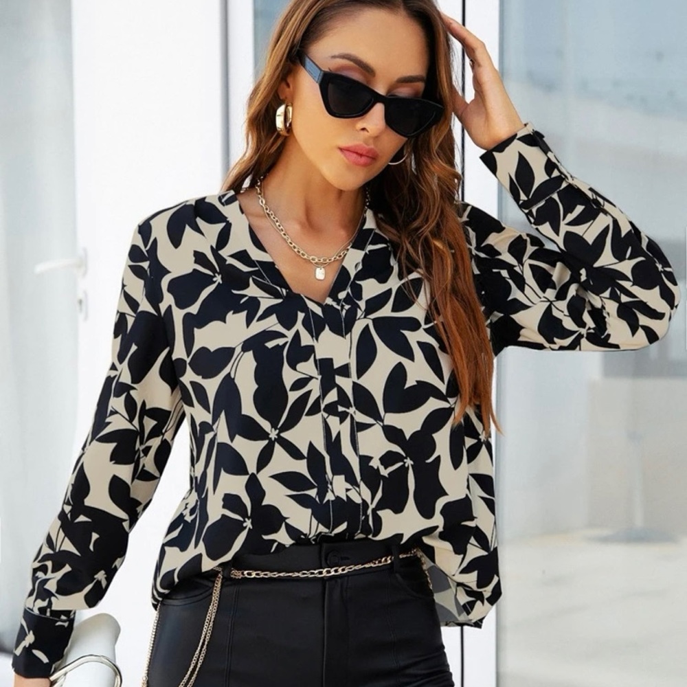 SHEIN NEW Floral Blouse Size L